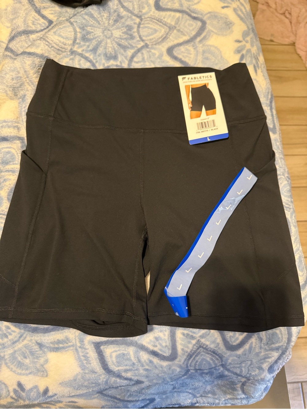 Fabletics Women's Black High-Rise Bike Shorts NWT